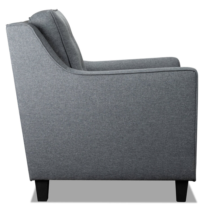 Novalee Linen-Look Fabric Chair - Grey