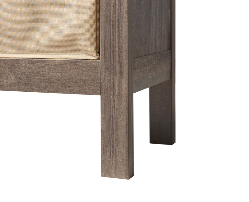 Kimberly Hall Table with Three Baskets - Beige 
