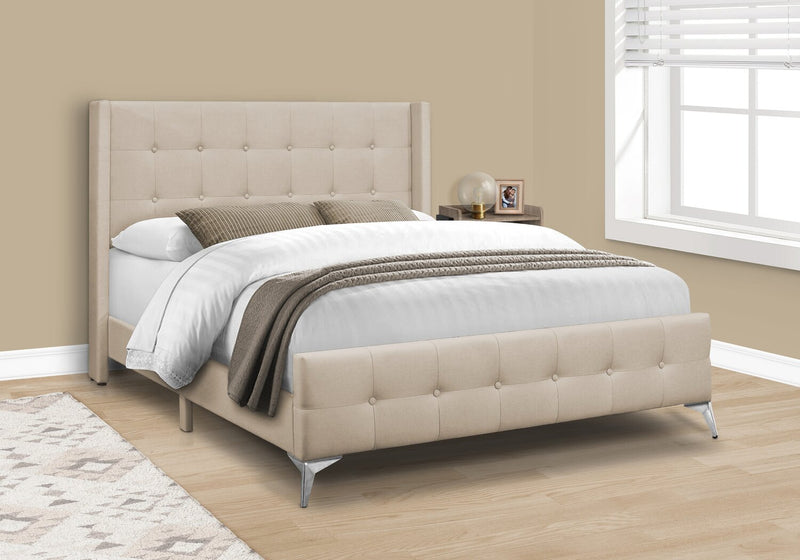 Zara Queen Bed - Beige