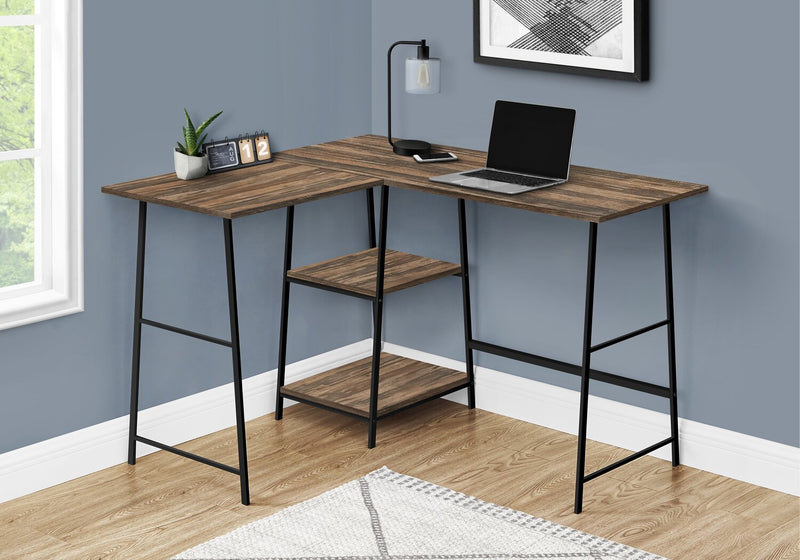 Evlin Corner Desk - Brown