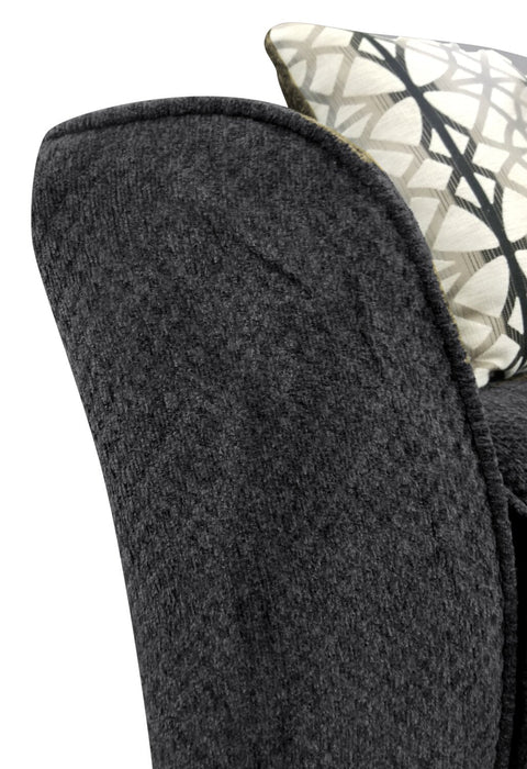 Febe Chenille Chair - Charcoal