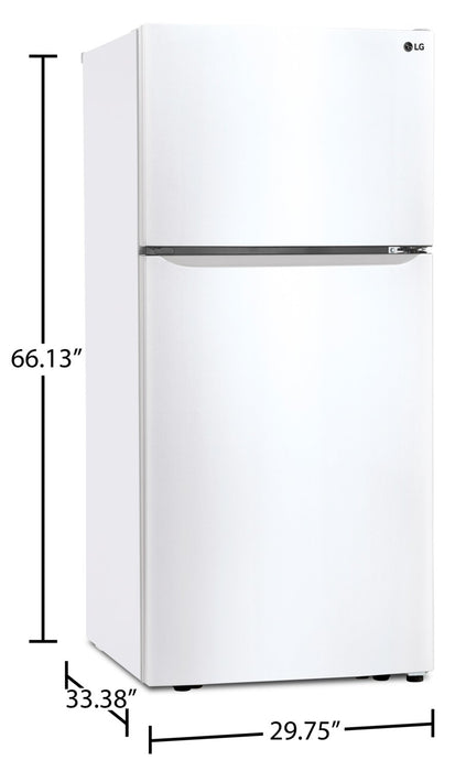 LG 20.2 Cu. Ft. Top-Mount Refrigerator - LTCS20020W