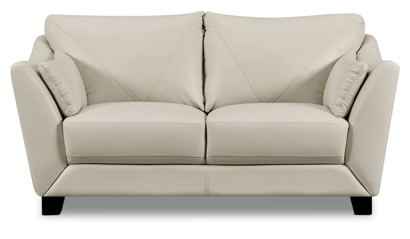 Lusso Genuine Leather Loveseat – Smoke