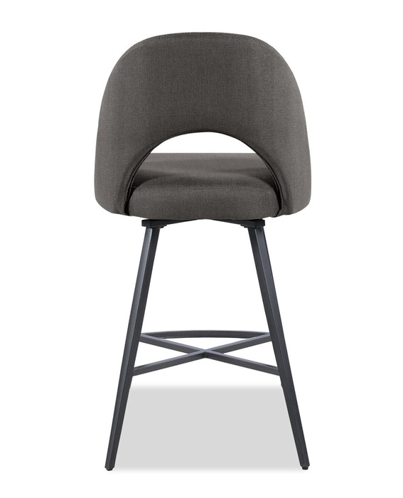 Elijah Swivel Counter-Height Stool - Grey