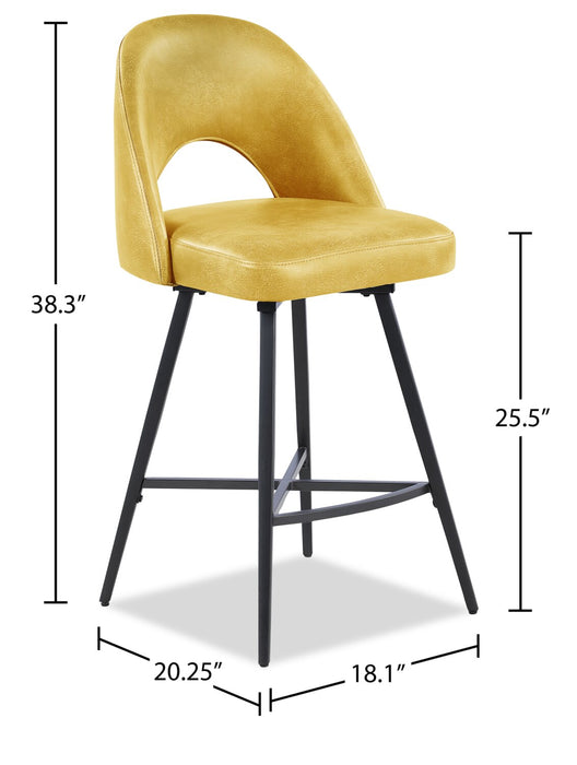 Bay Swivel Counter-Height Stool - Yellow