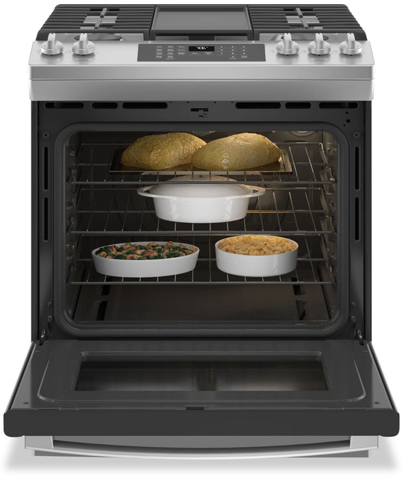 GE 5.6 Cu. Ft. Convection Gas Range with No-Preheat Air Fry - JCGS760SPSS