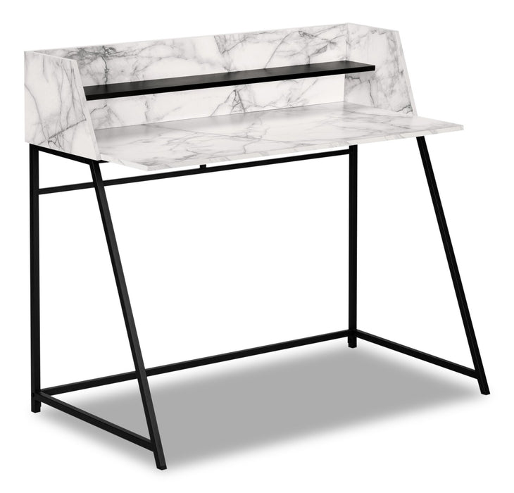 Lawson Desk - White Marble-Look 
