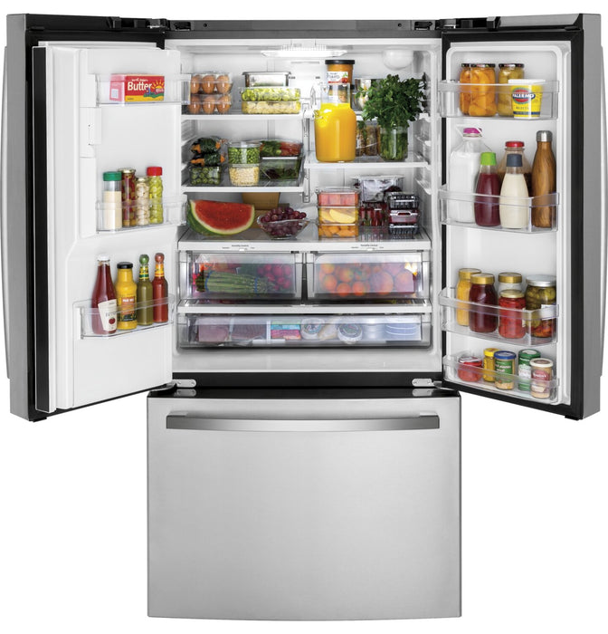 GE 25.6 Cu. Ft. French-Door Refrigerator with External Water Dispenser - GFE26JYMFS