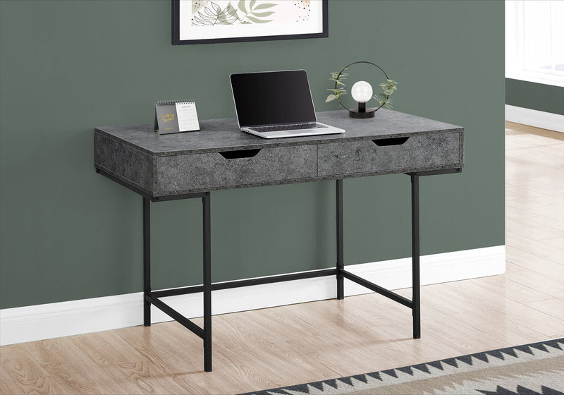 Butler Desk - Grey Stone-Look