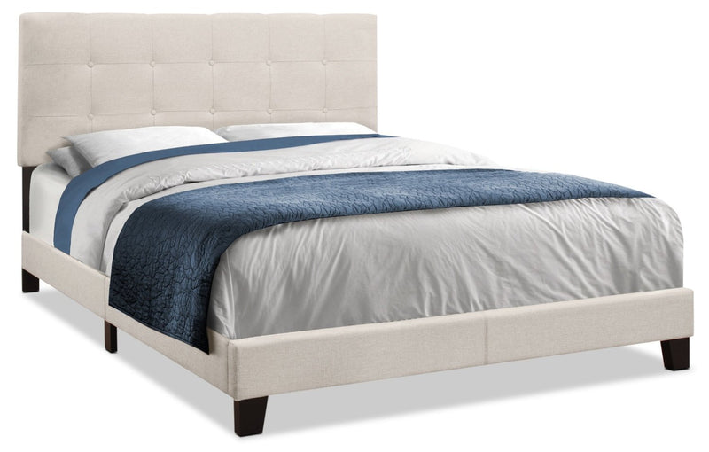 Tara Queen Bed - Beige