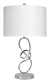 Chrome Swirl Table Lamp