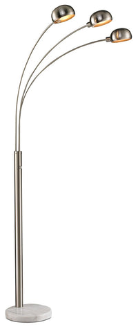 Brushed Steel 5-Light Peacock Floor Lamp