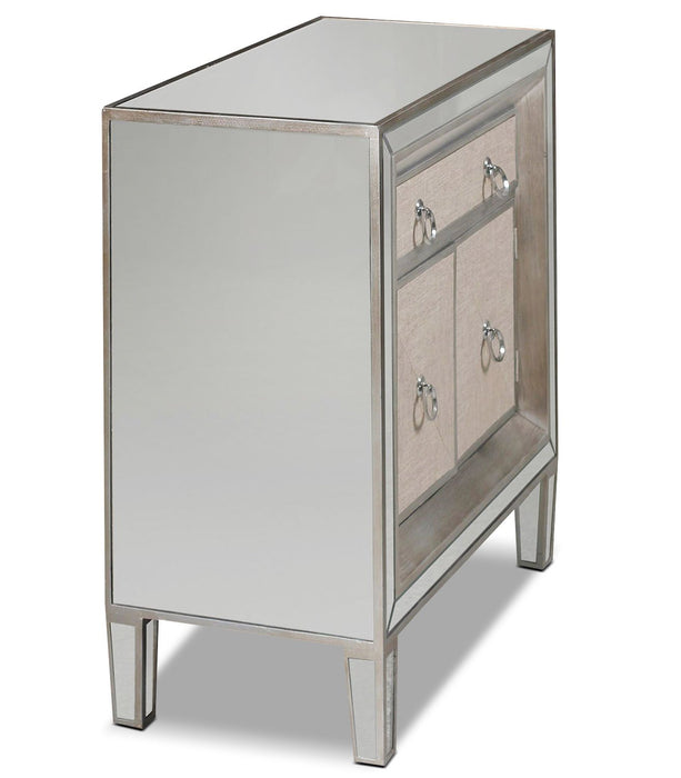 Enna 32\" Accent Cabinet - Antiqued Silver