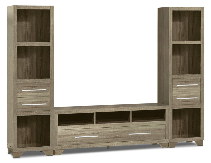 Glendale 3-Piece Entertainment Centre with 60\" TV Opening – Grey
