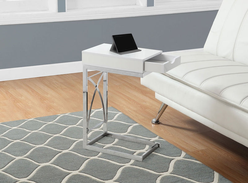 Turin Accent Table – Glossy White