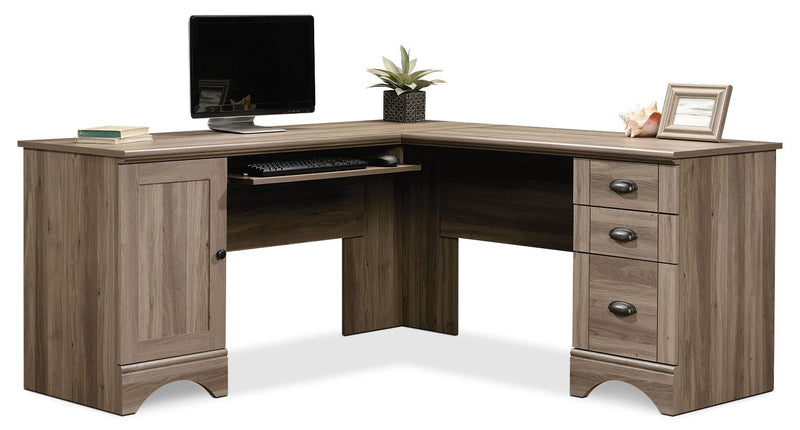 Harbor View Corner Desk - Salt Oak