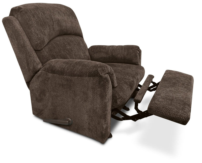 Baron Chenille Glider Recliner - Brown