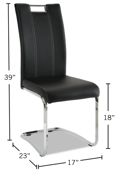 Tuxedo Dining Chair – Black