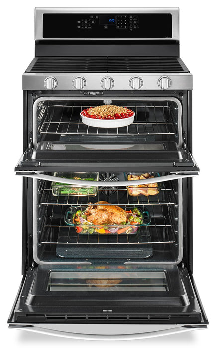 Whirlpool® 6.0 Cu. Ft. Gas Double Oven Range with EZ-2-Lift™ Hinged Grates