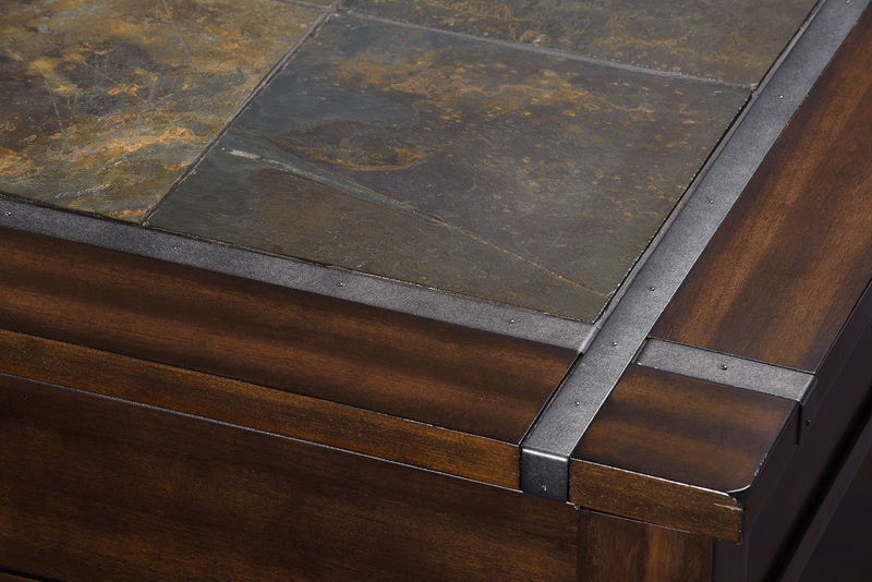 Roanoke Coffee Table with Lift Top and Casters - Cherry Wood
