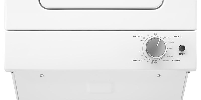 Whirlpool  1.8 Cu.Ft Electric Stacked Laundry with Impeller and Soft-Close Glass Lid Center Controls