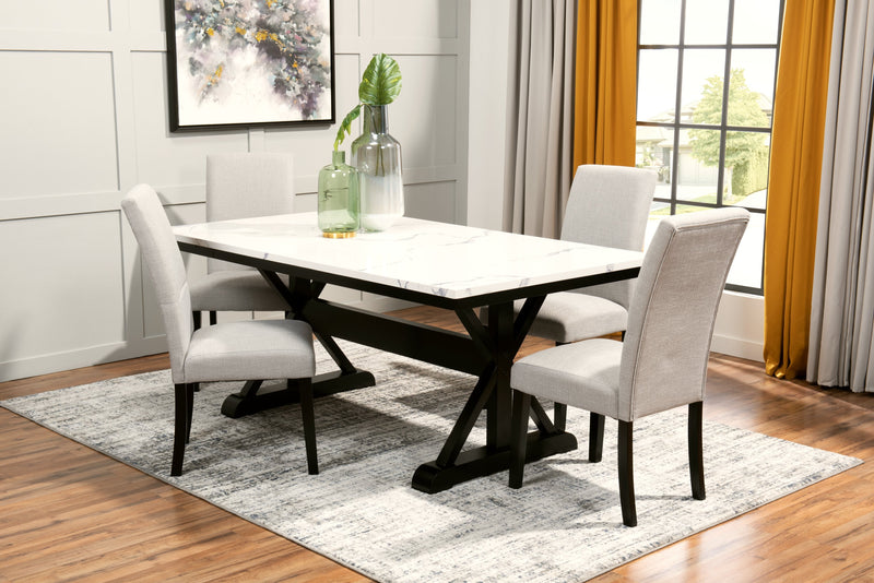 Verona 5-Piece Dining Package with Trestle Dining Table