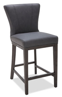 Quinn Counter-Height Stool with Vegan Leather Fabric, 26