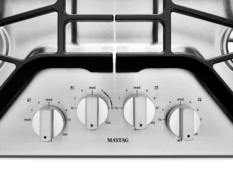 Maytag 30\" 4-Burner Gas Cooktop – Stainless Steel