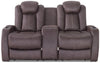 Ross Faux Suede Power Reclining Loveseat - Chocolate