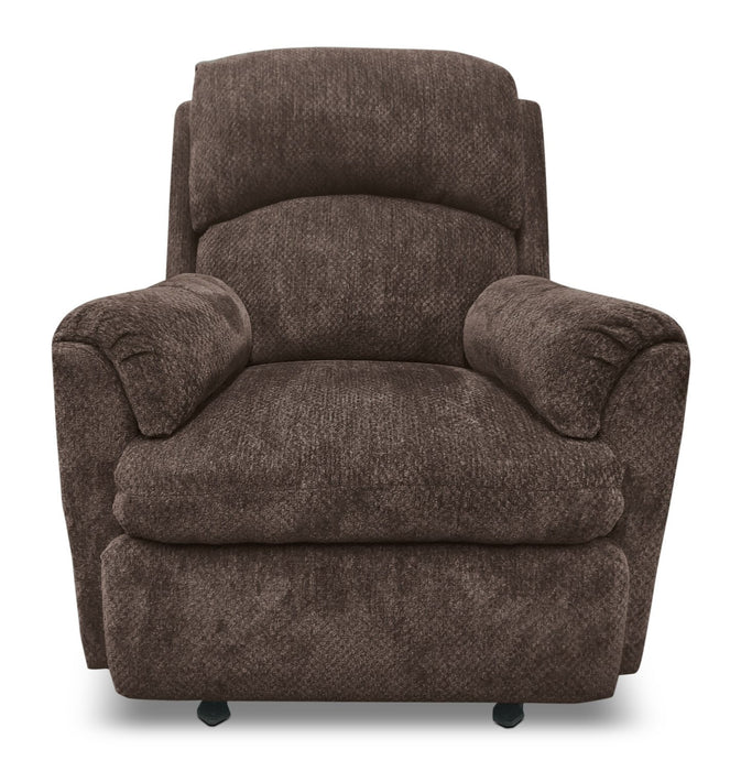 Baron Chenille Glider Recliner - Brown