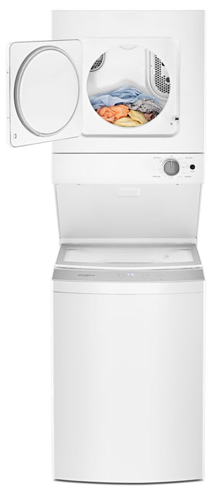 Whirlpool  1.8 Cu.Ft Electric Stacked Laundry with Impeller and Soft-Close Glass Lid Center Controls