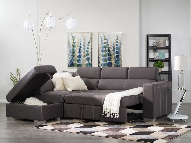 Brushed Steel 3-Light Lantern Arc Floor Lamp