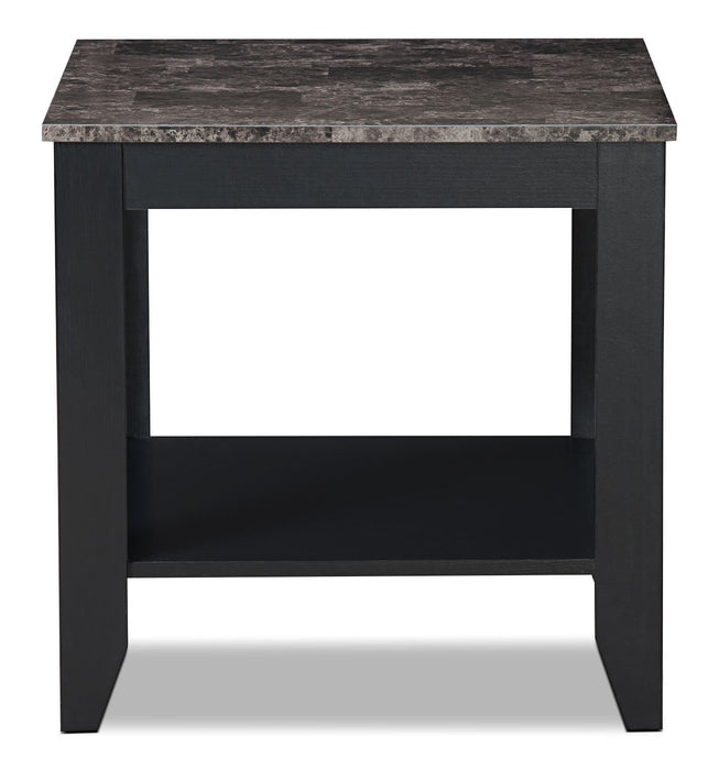 Roma 3-Piece Coffee and Two End Tables Package - Black