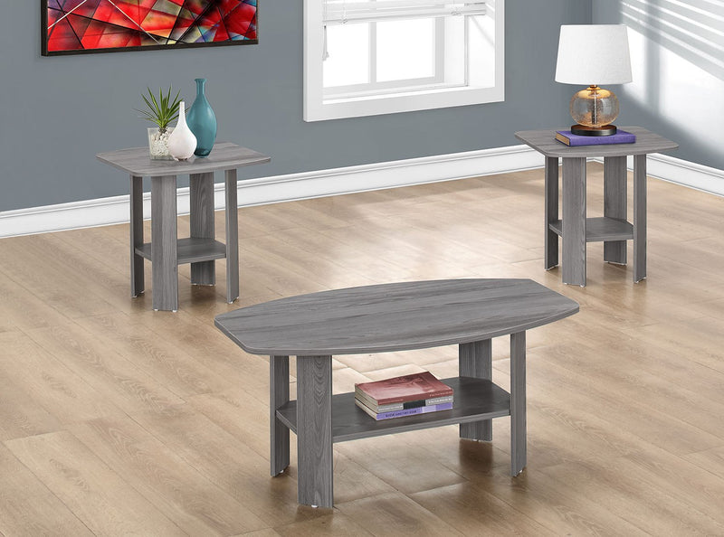 Rosario 3-Piece Coffee and Two End Tables Package - Grey