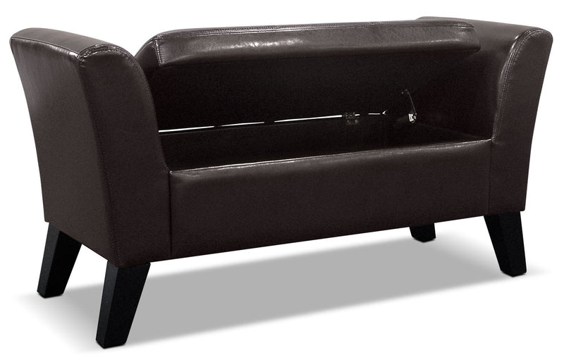 Bonn Faux Leather Storage Ottoman