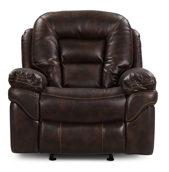 Leo Leath-Aire® Fabric Power Recliner - Walnut
