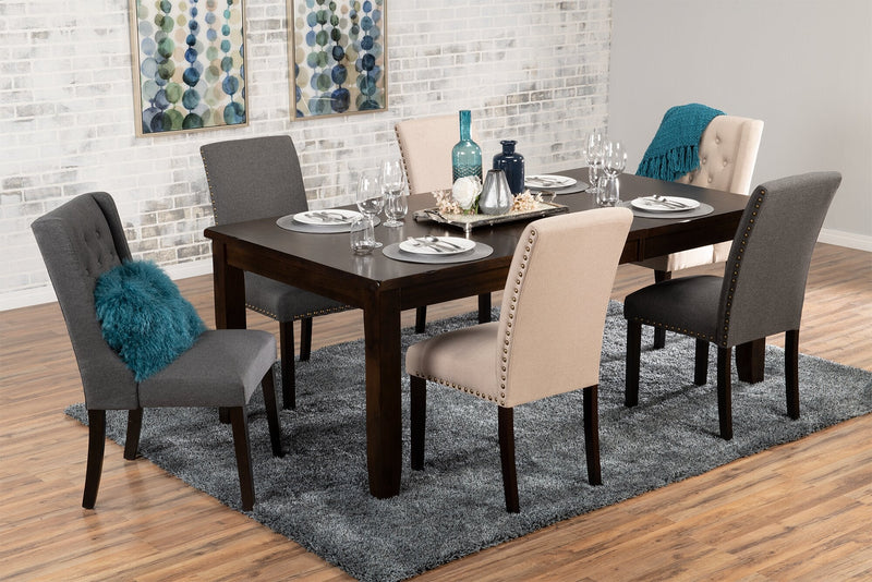 York Studded Dining Chair - Grey