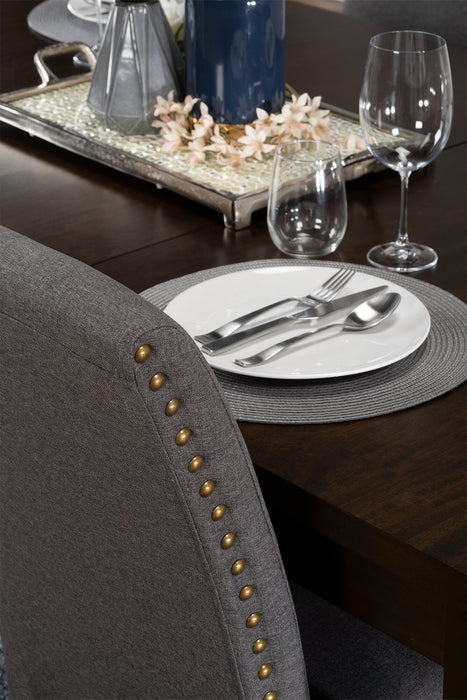 York Studded Dining Chair - Grey