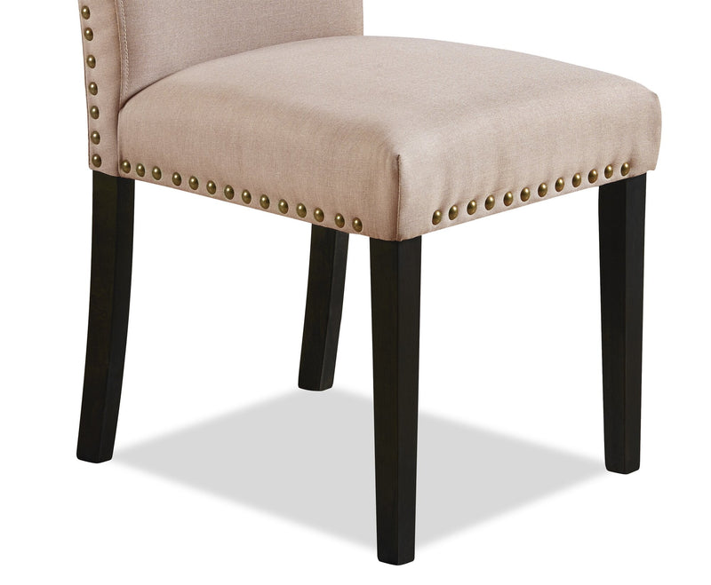 York Studded Dining Chair - Taupe
