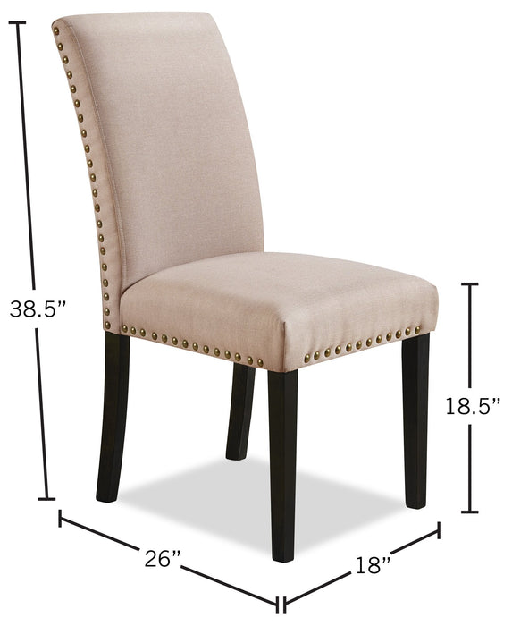 York Studded Dining Chair - Taupe