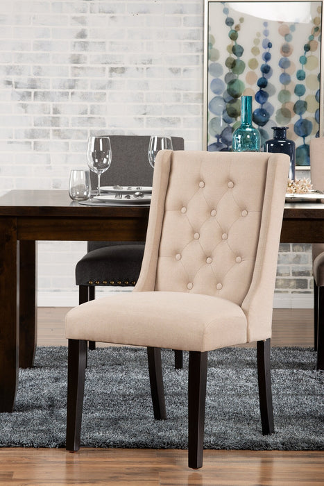 York Wingback Dining Chair - Taupe