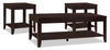 Aspen 3-Piece Coffee and Two End Tables Package - Espresso