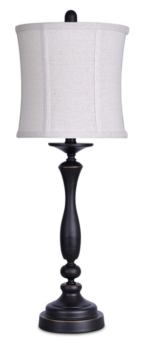 Oil-Rubbed Bronze 2-Piece Table Lamp Set with Linen Shade